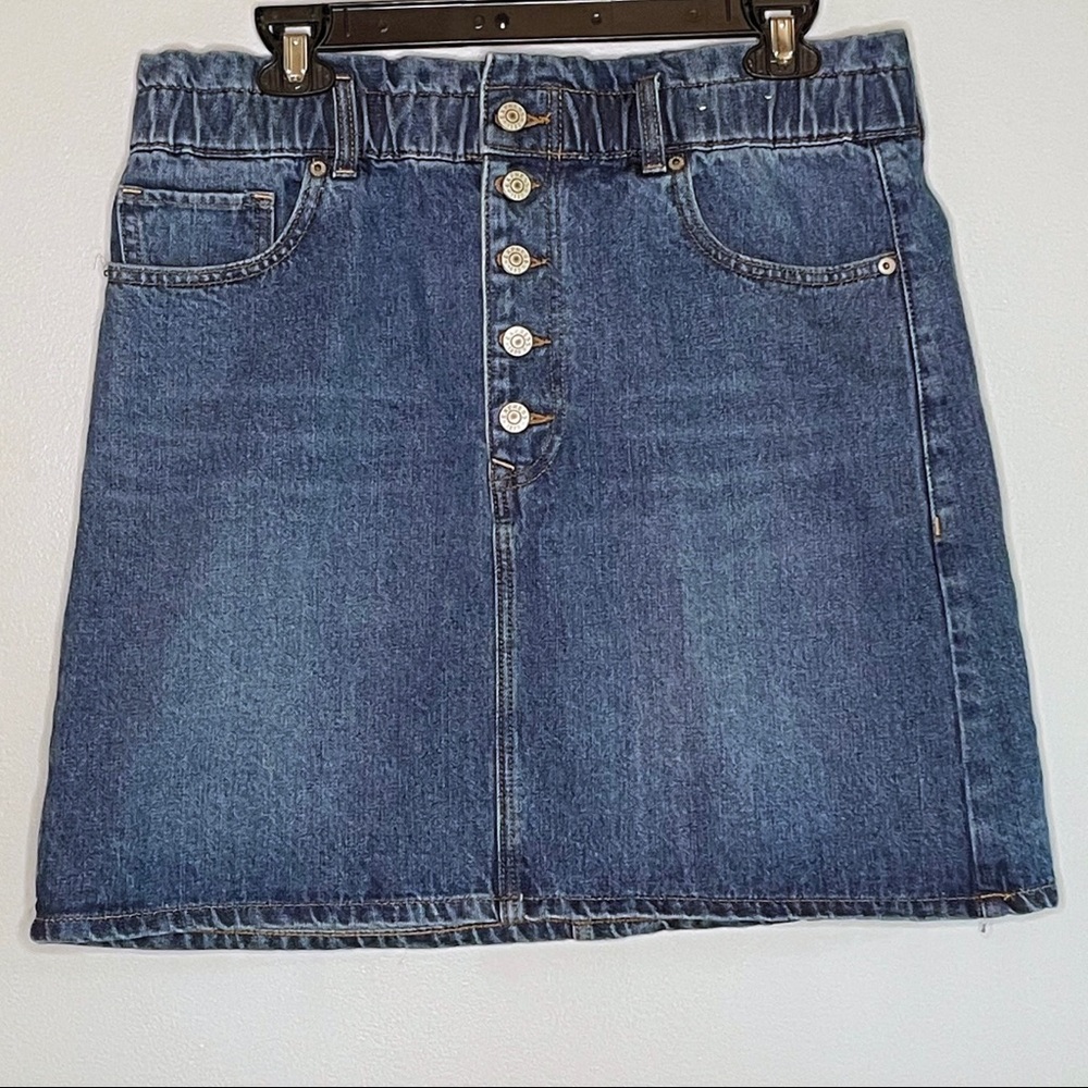 Express Vintage Mini Extreme High Rise Jean Skirt